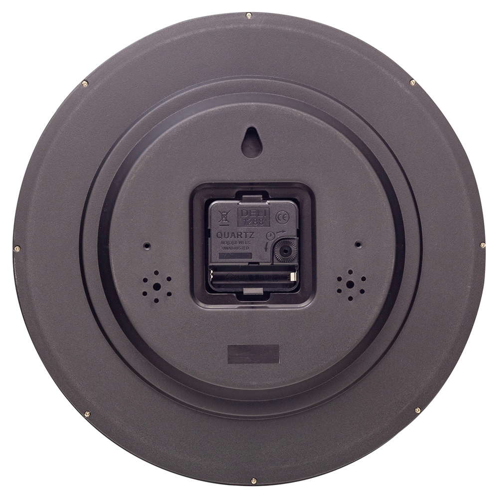 NeXtime 30cm Dropped Numbers Silent Analogue Battery Operated