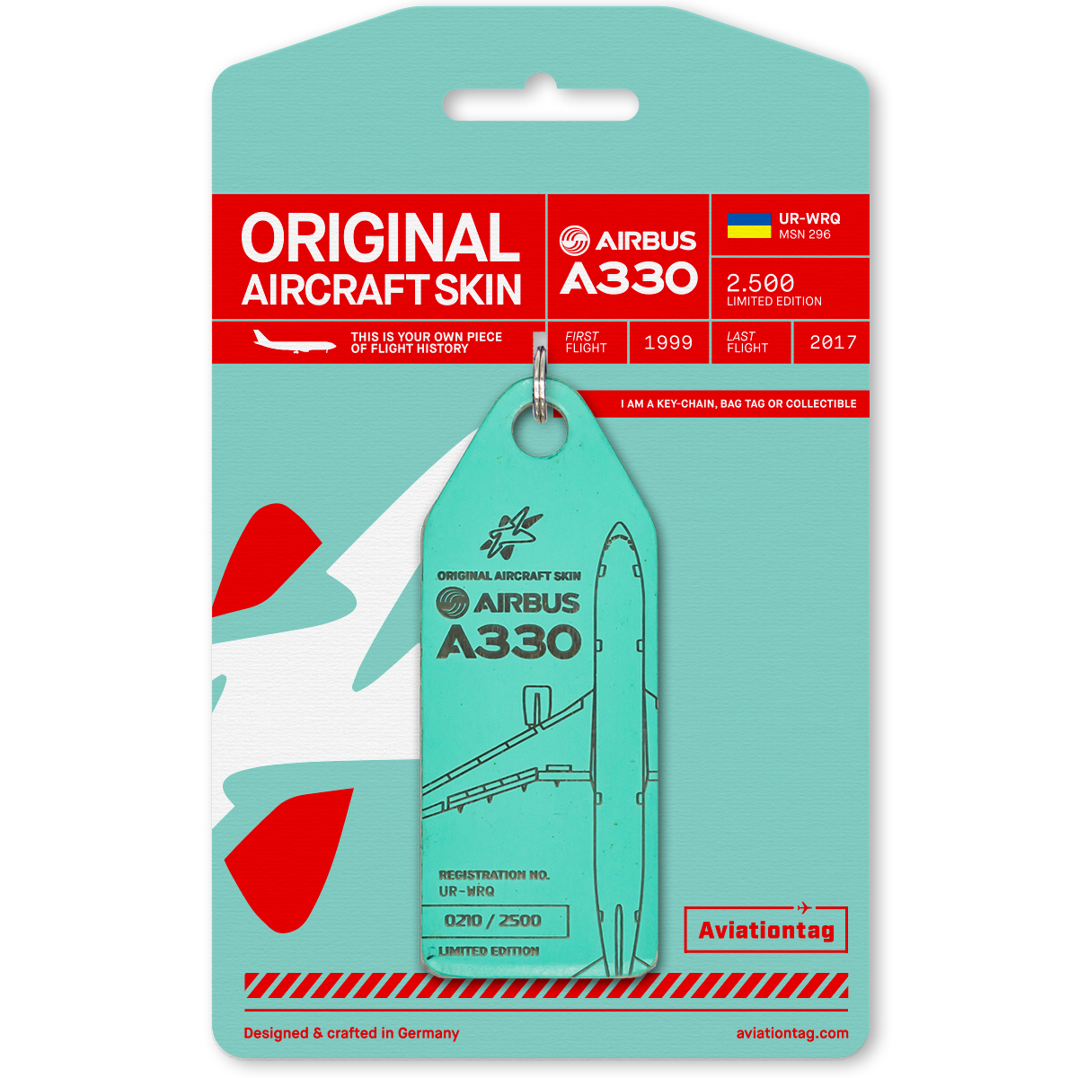 Aviationtag A330 のWindrose 航空 Boyle Aviationtag Airbus A330 Keychain 14.5cm Tag Windrose