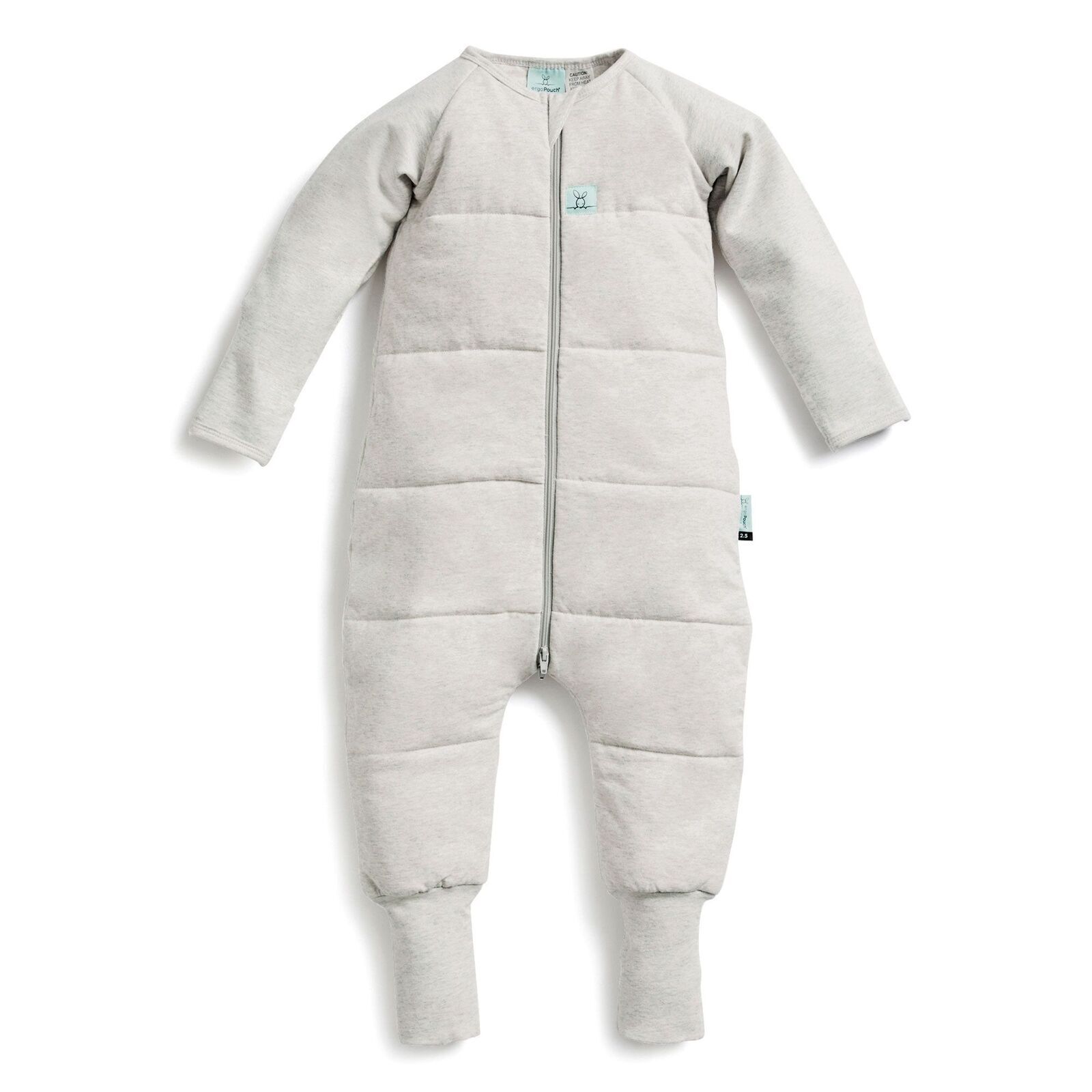ErgoPouch 2.5 TOG Baby Pyjamas Sleepwear Romper Organic Cotton Grey Marle - Picture 11 of 11