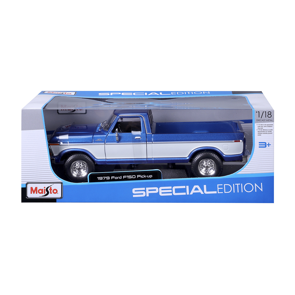 Maisto Special Edition 1:18 Ford 1979 F150 Pick up Truck Blue