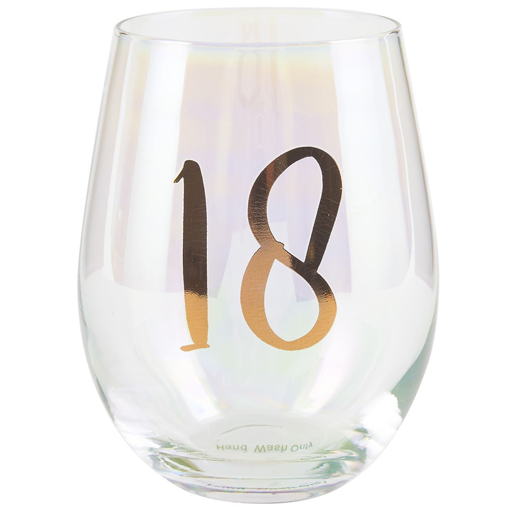 Rainbow Stemless 18th Wine/Alcohol Glass 600ml Birthday Drinking Drinking  Cup | eBay UK