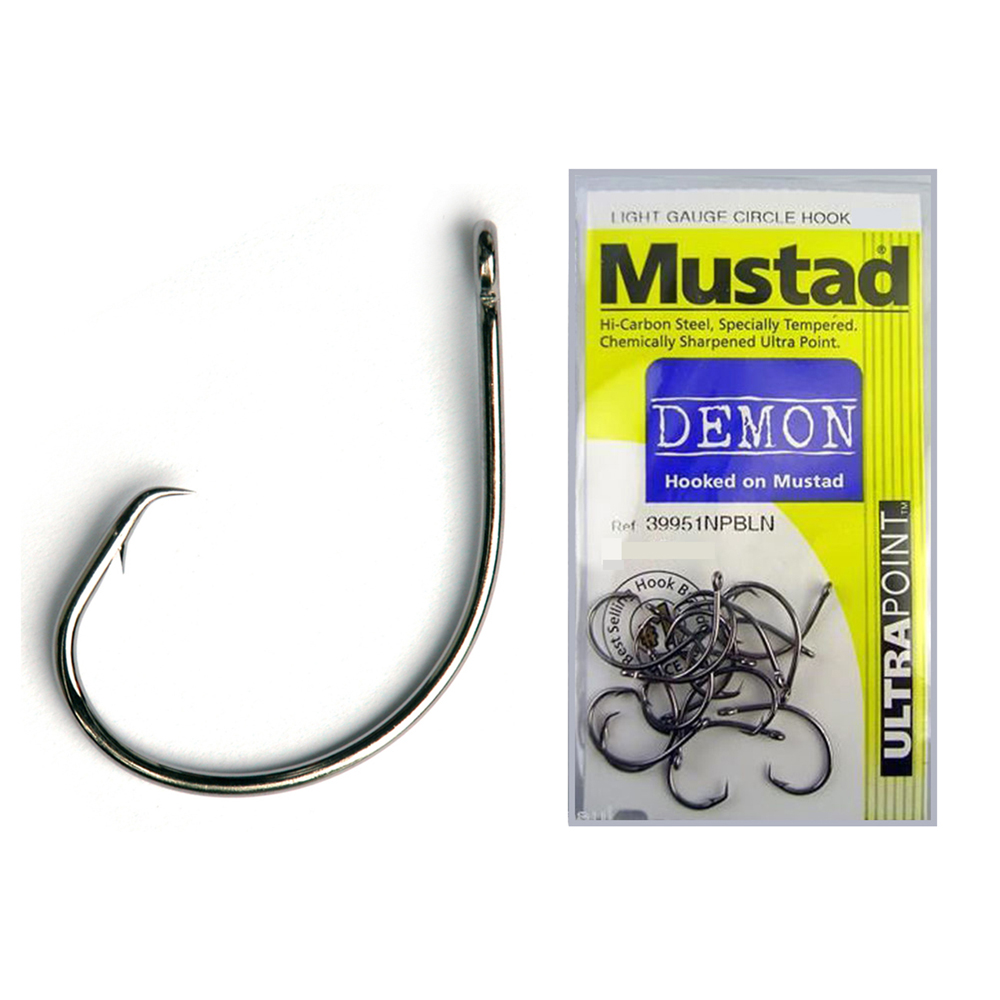 MUSTAD 1 Packet of 39951NPBLN Demon Circle Light Chemically Sharp Fishing Hooks - Picture 13 of 13