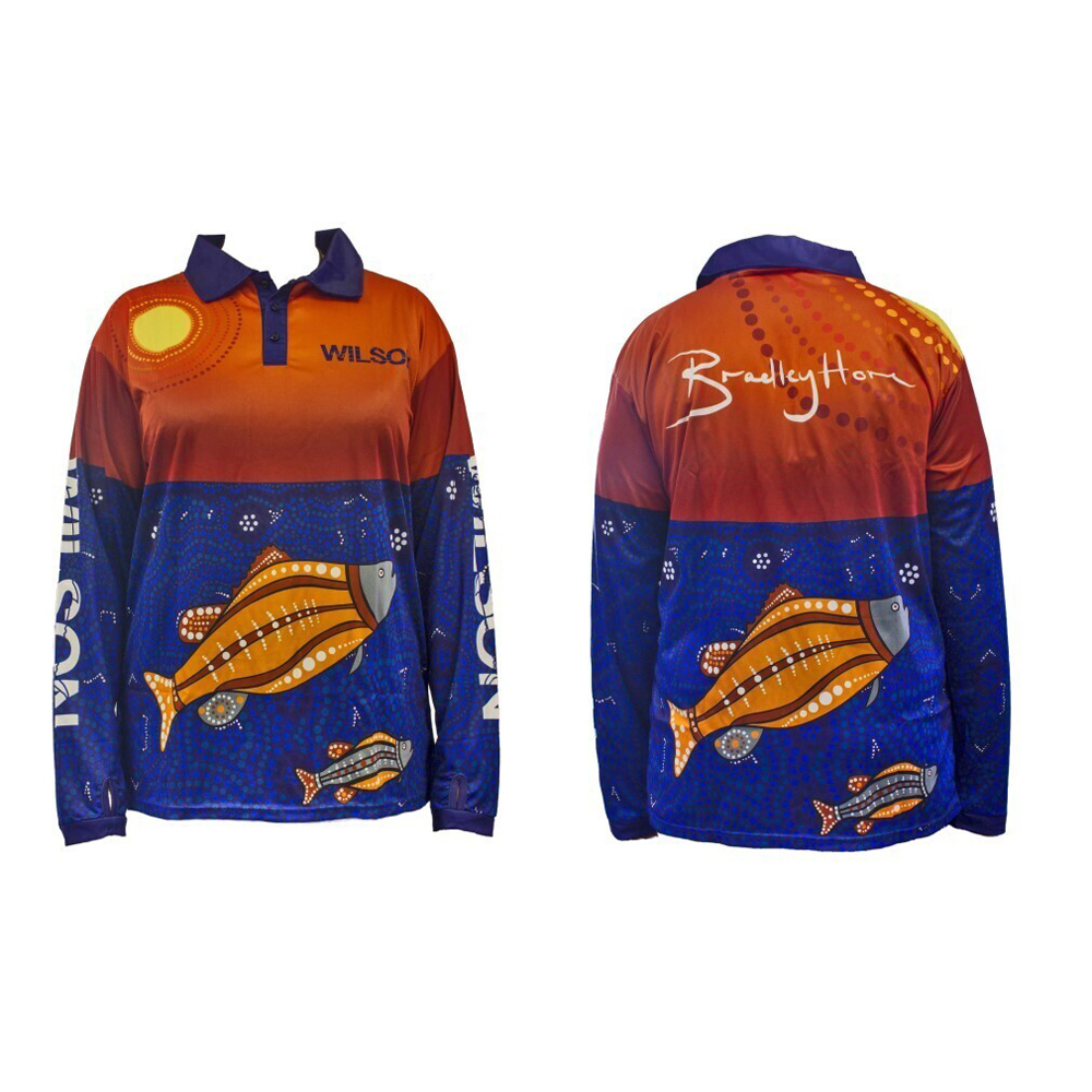 WILSON Long Sleeve Fishing Shirt, Sunset Barramundi, Brad Hore Tournament - Picture 4 of 10