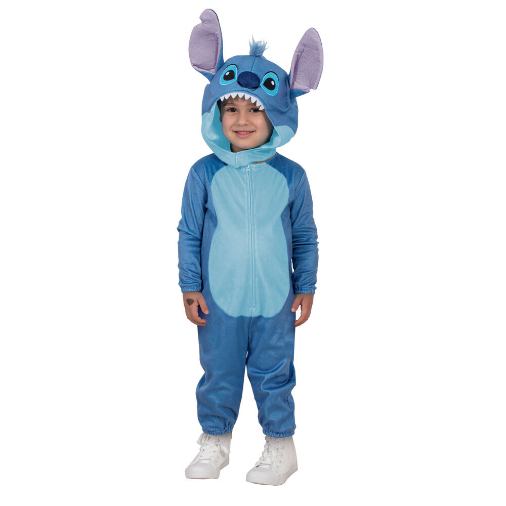 Stitch Hooded One Piece Plush Deluxe Costume Unisex Full Jumpsuit - Blue - Picture 5 of 8