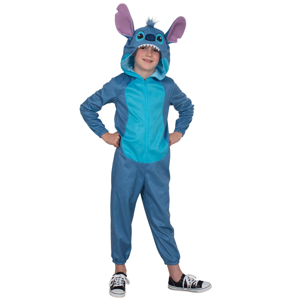 Stitch Hooded One Piece Plush Deluxe Costume Unisex Full Jumpsuit - Blue - Picture 8 of 8
