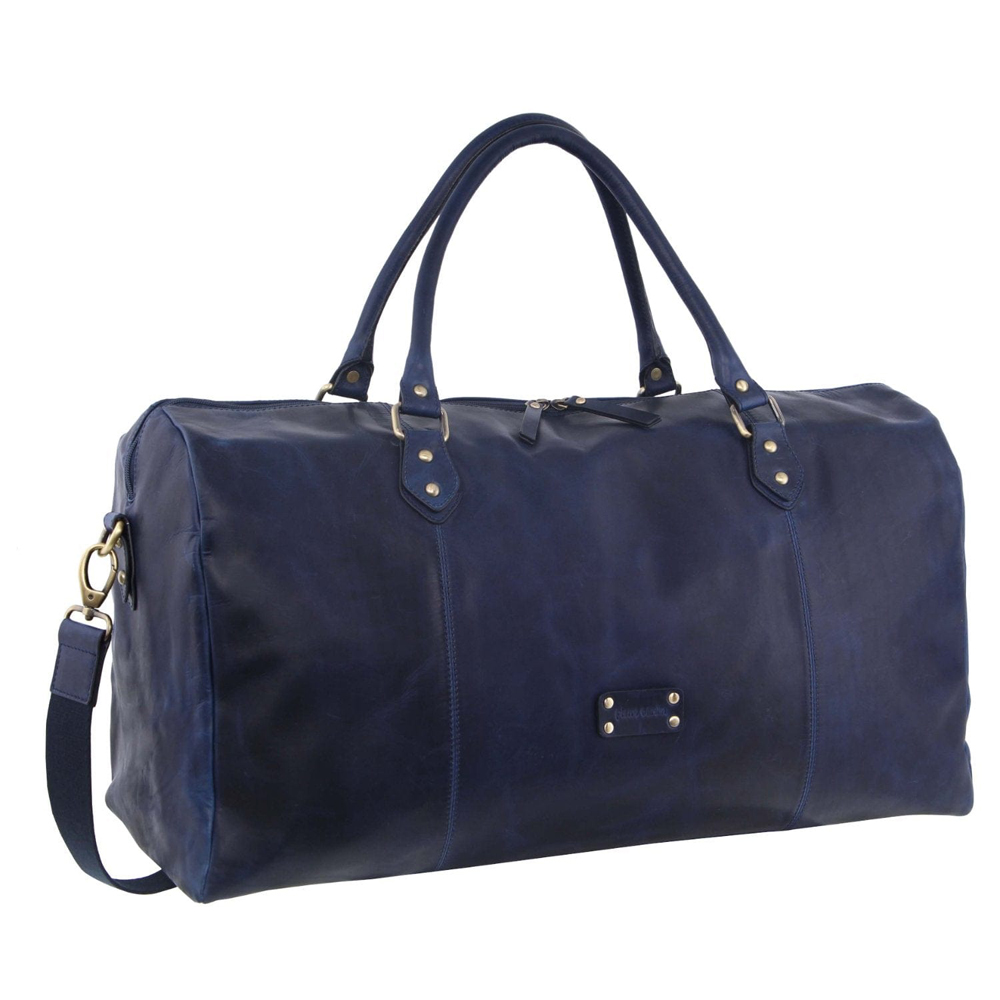 Pierre Cardin Smooth Leather Overnight Travel Luggage Bag 56x30cm - Picture 3 of 5
