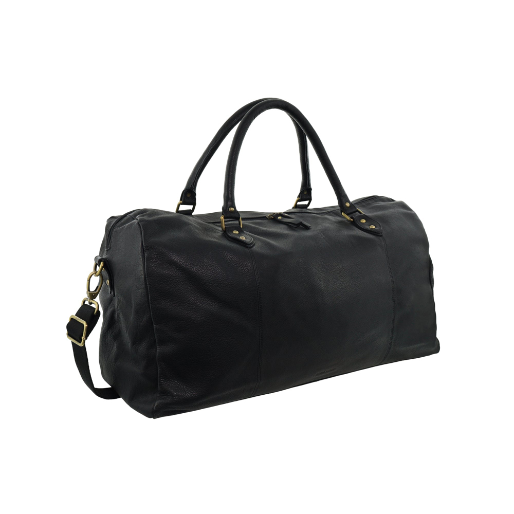 Pierre Cardin Smooth Leather Overnight Travel Luggage Bag 56x30cm - Picture 4 of 5