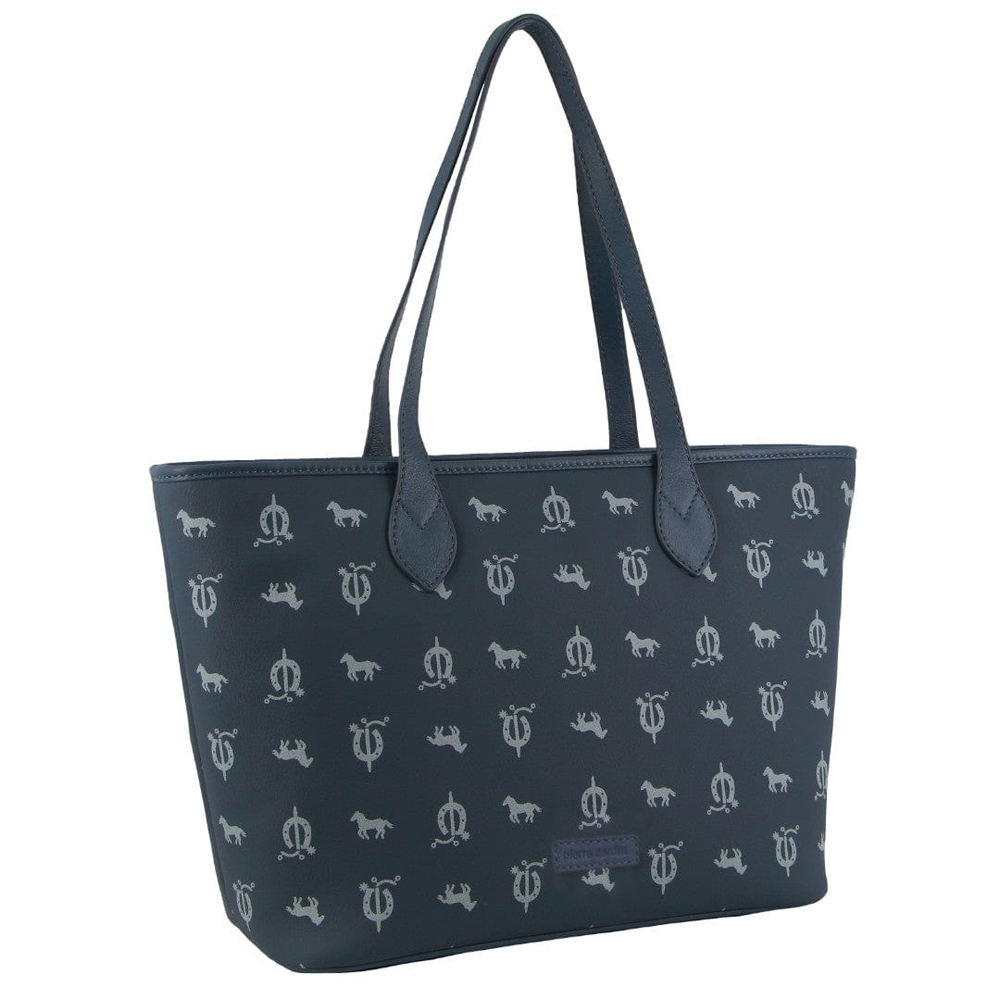 Pierre Cardin Women's Canvas Print/Leather Trim Shoulder Tote Bag 41cm - Picture 2 of 4
