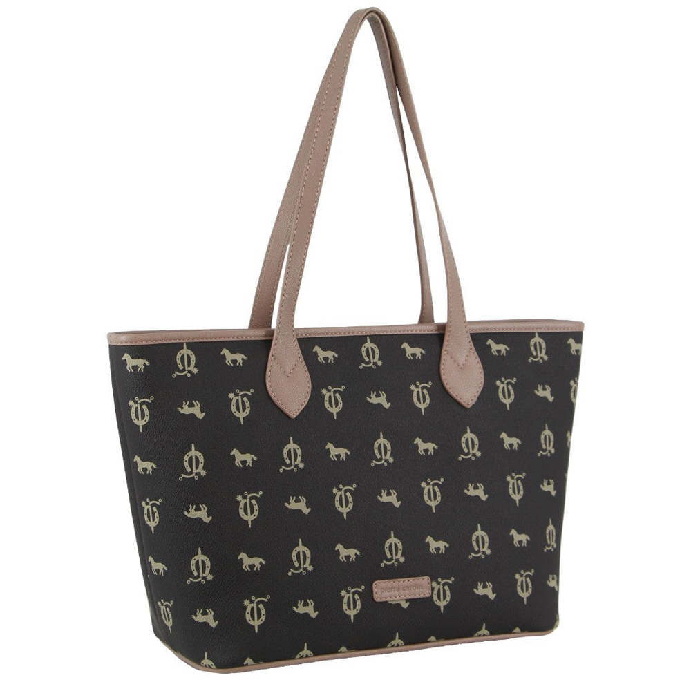 Pierre Cardin Women's Canvas Print/Leather Trim Shoulder Tote Bag 41cm - Picture 4 of 4