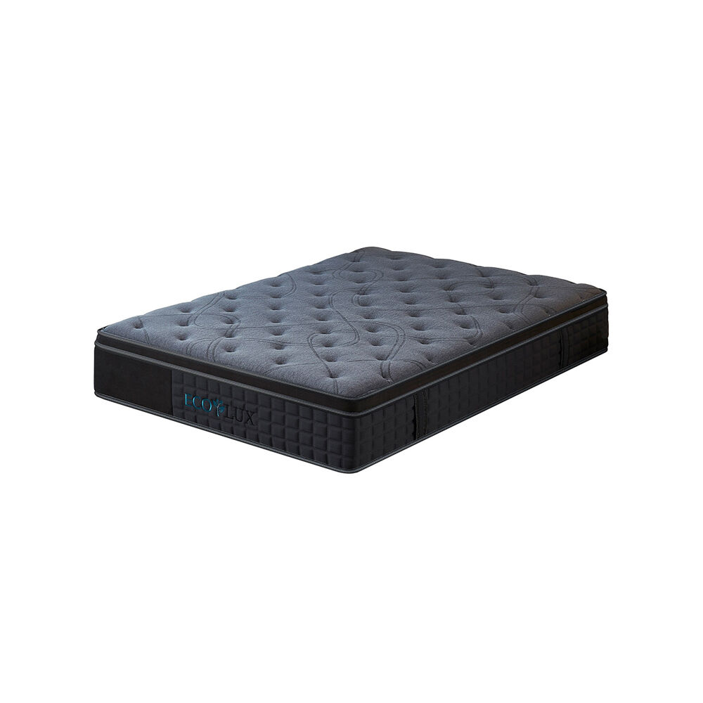 ECO LUX Euro-Top Mattress Bed Cooling Foam Comfortable Topper Bedding Charcoal - Picture 10 of 14