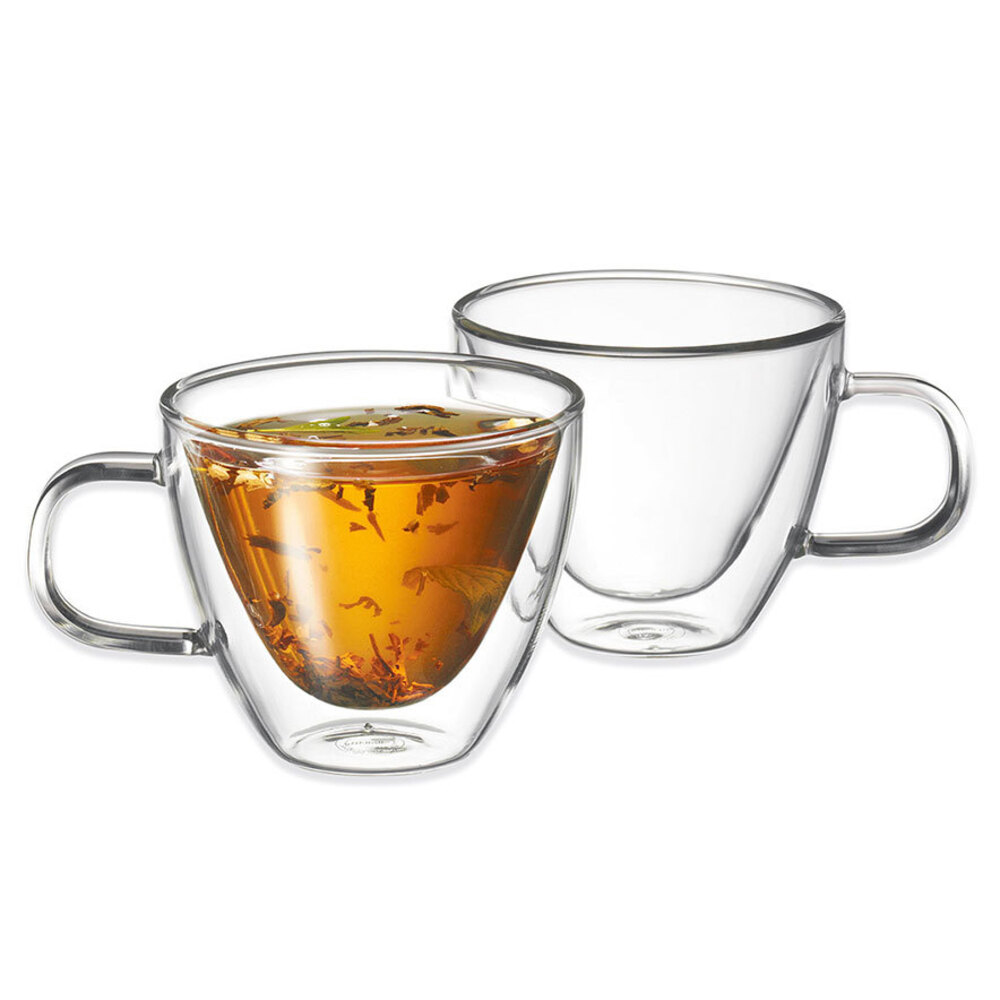 Twin wall glasses with handles